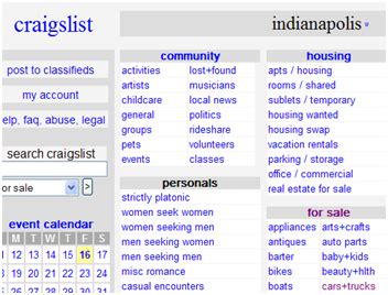 Craigslist indianápolis indiana. Things To Know About Craigslist indianápolis indiana. 